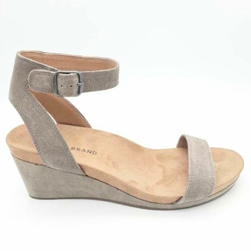 NEW Lucky Brand Kanoa Leather Wedge Sandals